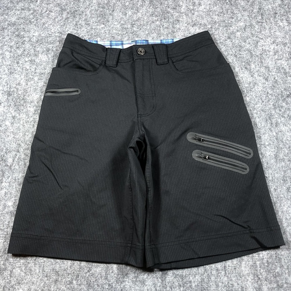 Lululemon Shorts Mens 30 Pinstripe‎ Plaid Urban Cycling Athletic Zipper Pockets